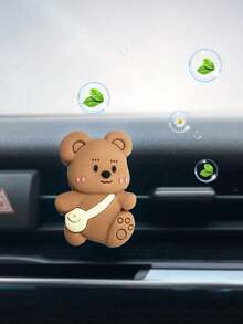 1pc Car Interior Air Outlet Cute Little Bear Car Air Outlet Clip Air Conditioning Decoration