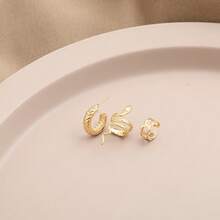 3-Piece Snake Chain Ear Cuff Set, No-Piercing Ear Climber Jewelry With Hollow Design,  C-Shaped Clip-On Earrings For Women, Bohemian Statement Ear Accessories