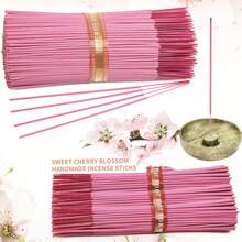[Popular Choice] 21/51/101pcs High Quality Incense Sticks - Cherry Blossom Scent, Suitable For Meditation/Hotel Sleep/Bath/Deodorizing - Rose Red - View 2