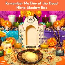 Soaoo Dia De Los Muertos Ofrenda Shadow Box Wooden Day Of The Dead Shadow Box Skull Papel Picado Day Of The Dead Decorations Altar Ofrenda Plies Remembrance Picture Frame 1 Piece