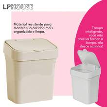 2.8L Sink Trash Can With Lid – Organized And Hygienic Kitchen – Durable And Easy To Clean - Xám - Xem 4