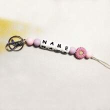 1pc Customized Silicone Bead Keychain, Personalized English Letters, Name Keychain, Bag Accessories, Unique Customized Gifts - Silicone Keychain - View 38