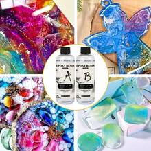 Kit de resina epoxi cristal transparente de 20/50/100/250ml, resina epoxi transparente sin burbujas para colada de escritorio y barra, resina epoxi transparente para manualidades y artesanía, regalo para cumpleaños/fiesta/festival