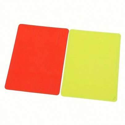 2pcs/4pcs/6pcs Football Referee Red & Yellow Warning Cards, Foldable Red & Yellow Cards For Football Match