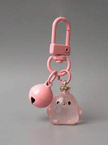 1pc Glow-In-The-Dark Keychain - Cute Chick With, Durable Resin, Cute Birthday Or Valentine's Gift For, Women, Backpack, Purse, Car Keys Charm - Durable Everyday & Party Accessory, Cute Keychain Accessories, Bag Decoration, Playful Design,