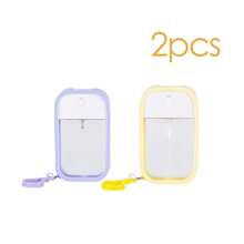 Frascos de spray portáteis de 50 ml - com capa de silicone, gancho e funil, atomização ultrafina para álcool em gel, desinfetante para as mãos, perfume, tônico, repelente de mosquitos e, ideal para viagens e uso diário - Multicolorido - Ver 12