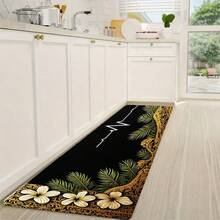 Tropical Floral Kitchen Runner Rug - Non-Slip Absorbent Kitchen Mat, Long Floor Runner Carpet For Kitchen, Bedroom, Living Room, Hallway - Durable, Easy To Clean, Decorative Kitchen Decor Accen - Multicolor - View 3