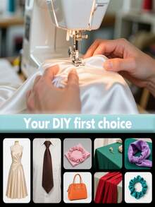 1pc Silky Shiny Solid Satin Fabric, Faux Silk Material Smooth And Soft, Suitable For Wedding Crafts DIY, Curtains, Tablecloths, Garment Fabric