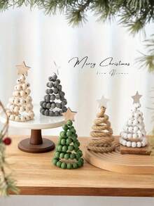 1 قطعة ديكور عيد الميلاد بطراز جديد، شجرة عيد الميلاد الخشبية الإسكندنافية الإبداعية، ديكور مكتبي مناسب لجميع فصول السنة