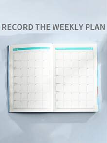 1 Piece 2026 A5 (140 Pages) Standard Plan Calendar Planning: High-Quality PU Leather (January December) Daily, Weekly, And Monthly Agendas, 365 Day To-Do List Planned By Planner, Perfect Gift (Blue, Brown, Gray, Khaki)