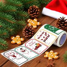 100 Sheets/Roll Christmas Gift Label Stickers, Writable Self-Adhesive Multi-Purpose Holiday Decoration Labels, Used For Holiday Gift Packaging, Daily General Self-Adhesive Labels, Multiple Styles, Christmas Decorations, Christmas, Christmas Crafts Christmas Christmas Decorations Christmas Pajamas Christmas Gifts Christmas Decor