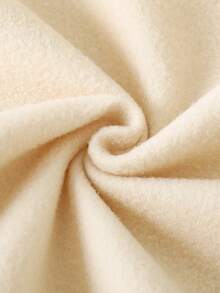 少女卡通印花长袖休闲保暖卫衣 - 杏色 - 查看 6