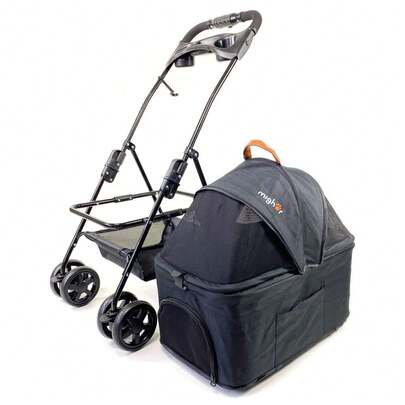 Mighor Carrinho de passeio com berço removível para Pet, animal de estimação, cachorro, cão, gato de pequeno porte até 15 Kg