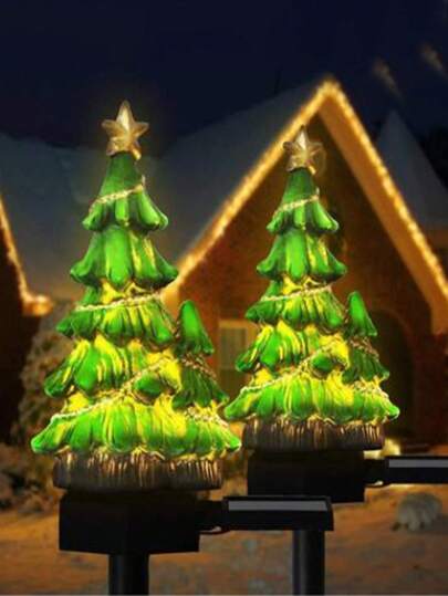 Luces solares para el jardín, paisaje de resina LED, atmósfera de patio, árboles de Navidad iluminados, muñecos de nieve, luces de piso navideñas, decoración navideña, decoración XMAS, decoración de árboles de Navidad, regalos, decoración de Acción de Gracias, decoración de bodas, decoración del hogar, decoración de otoño, decoración de cumpleaños para regalos, suministros para fiestas, interior y exterior, jardín, decoración de festivales, decoración de Halloween, decoración de pared, adornos de Halloween