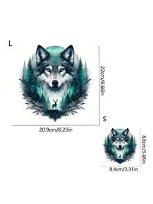 1pc/2pcs/3pcs Wolf And Forest Deer Hot Stamping Stickers - Durable, Washable And Heat Transferable Stickers Suitable For DIY T-Shirts, Sweatshirts, Jeans, Bags, Pillows, Vintage Hats, Easy To Iron Craft Supplies And Decorative Stickers