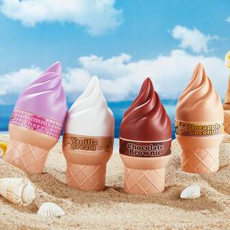 1pc 100ml Ice Cream Shaped Fragrance Spray, Long-Lasting Floral Air Freshener, Multi-Layer Refreshing Spray. It Is An Excellent Gift To Enhance Your Temperament. The Long-Lasting, Natural, Fresh And Charming Scent Releases The Same High-End Brand Fragrance. It Is An Ideal Gift For Dates, Parties, Trips, Festivals, Families, Hotels And Offices.