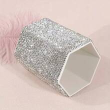 1 Pc Bling Cup Holder Organizer – Pen Pencil Office Desk Table Decorative Supplies Rhinestone Crystal Glitter Home Bedroom Vanity Makeup Brush Storage Tumbler Bins Container Accessories Glitter Rhinestones Cosmetics Storage Makeup Brushes Cup Pen Holder For Bathroom Countertops (White) Bag, Makeup Bag, Toiletry Bag, Desk Organiser, Cosmetic Bag, Makeup Pouch, Make Up Organizer, Vanity Accessories, Make Up Pouch, Make Up Bags, Jewellery Box, Pouch, Makeup Brush Holder, Brush Holder, Perfume Organiser, Pouch Bag