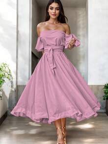 Women Midi Dresses - Kayu mawar - View 2