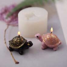 1pc Diy Little Turtle Silicone Mold Scented Candle Animal Model Handmade Ornament Mold Easy To Demould And Easy To Clean