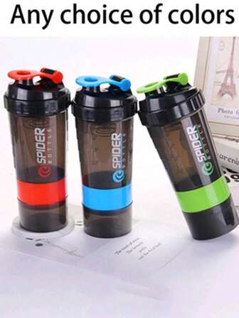运动水壶，三层摇摇杯，适用于低温蛋白粉，适合健身、户外旅行和礼物、生日礼物