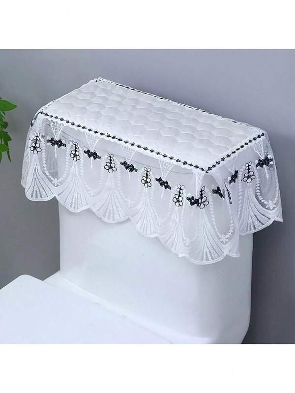 Toilet Tank Cover - Decorative Fabric, Full Wrap Design For Bathroom Aesthetics, 1pc
