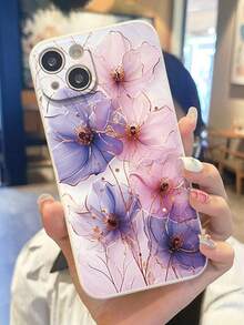 Flower 1pc 时尚印花加厚防摔手机壳适用于 16/11/16pro/16plus/16promax/16e/15Promax/13/14/12/XS/XR/7G/8P、Galaxy S25/S25PLUS/S25 Ultra/A16/A36/A26/A56/A50/A12/A32/A52/A72/A51/A21S/A13/A14/S24/S24PLUS/S24Ultra、S22/A52/A53/A54/A55/、11/12Pro/12/12X/13Pro/14Pro/15Pro/、Redmi 10/9/Note9/12c/Note11pro/Note8Pro