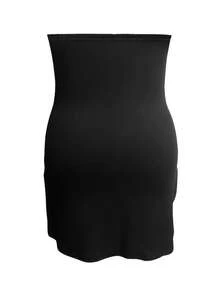 Women's Sexy Backless Summer Bandeau High Slit Round Ring Decor Short Dress, Suitable For Spring/Summer, Going Out, Dates, Parties/Galas, Nightclubs, New Year's Outfit, Black Mini Dress, Women's Birthday Outfit, Thanksgiving Women's Outfit, Cocktail Dress