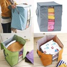 Paquete 6 Bolsas Caja De Almacenamiento Plegable Ropa Organizador Ropa de Cama, Toallas, Mantas Armario Closet Hogar Mudanza (6 Piezas) - 3 Piezas - Ver 3