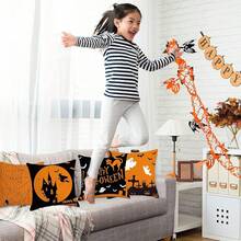 Juego de 4 Fundas de Almohada de Lino de Calabaza 18 x 18 Pulgadas - Multicolor - Ver 7