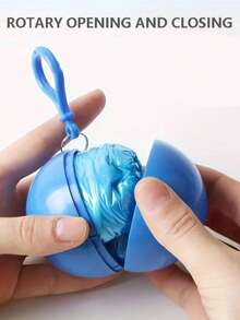 6pcs/Set Portable Disposable Emergency Rain Ponchos With Keychain, Lightweight, Compact, Durable, Suitable For Travel, Hiking, Fishing, Camping, Transparent Design, Camping Gear, Transparent Rain Ponchos, Lightweight Rain Ponchos. Random Colors