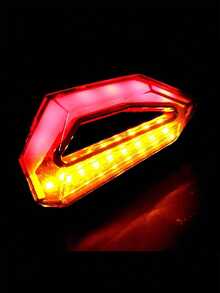 2 Direccionales Focos Faros Led Motocicleta Efecto Neon Tmax - Rojo - Ver 8