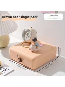 1 pieza Caja de almacenamiento con forma de animal lindo y gran capacidad con cajón, organizador de escritorio para uso doméstico