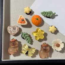 12 Stücke Capybara Blumen- und Fruchtmuster Schuh Charms, für Frauenpartys, Urlaubsgeschenke, Sommer Garten Schuhe DIY Dekoration