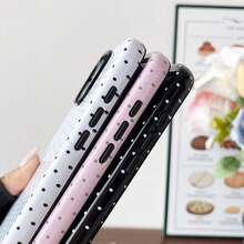 Compatible With IPhone 17 Pro Max Case, Fashion Cute Polka Dot Pattern Aesthetic Design For Women, Soft TPU And Hard Back Shockproof Phone Case For IPhone 17 Air 17 Pro 16 Plus 15 14 13 12 11 Pink - Hồng - Xem 2