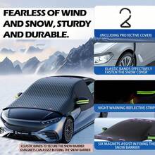 MangDong 1 Stück 2025 Neuer Winter Auto Windschutzscheiben Schneeabdeckung, Outdoor Auto Sonnenschutz im Sommer, einfache Installation, Oxford Tuch Windschutzscheiben Sonnenschutz, Ganzjährige Nutzung, windundurchlässig, schneedicht, UV-beständig, Auto Schneeabdeckung, Winter Windschutzscheiben Abdeckung, Frostschutz, Halbabdeckung Auto Sonnenschutz, Auto Winterschutzabdeckung, Auto Sonnenschutz, praktisch und bequem - Auto-Sonnenblende Schneeschutz - Übersicht 3