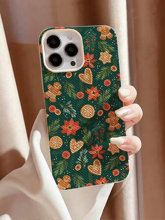 1pc New Fashionable Retro Christmas Simple Fir Leaf Gingerbread Man Textured Waterproof Shockproof Anti-Slip Soft Silicone Phone Case Cover Compatible With IPhone17/Compatible With IPhone17 Air/Compatible With IPhone17pro/Compatible With IPhone17pro Max/Compatible With IPhone16/Compatible With IPhone16 Plus/Compatible With IPhone16pro/Compatible With IPhone16pro Max/Compatible With IPhone15/Compatible With IPhone15 Plus/Compatible With IPhone15pro/Compatible With IPhone15pro Max/Compatible With IPhone14/Compatible With IPhone14 Plus/Compatible With IPhone14pro/Compatible With IPhone14pro Max/Compatible With IPhone13/Compatible With IPhone13pro/Compatible With IPhone13pro Max/Compatible With IPhone12/Compatible With IPhone12pro/Compatible With IPhone12pro Max/Compatible With IPhone11/Compatible With IPhone11pro/Compatible With IPhone11pro Max