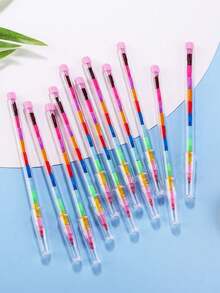 24 支 11 色蜡笔、彩色绘画用品、教师礼物、课堂游戏、派对礼品填充物、生日礼物、奖品奖励、派对礼品、礼物、派对袋填充物、返校、圣诞节、万圣节 - 彩色 - 查看 11