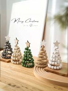 1 قطعة ديكور عيد الميلاد بطراز جديد، شجرة عيد الميلاد الخشبية الإسكندنافية الإبداعية، ديكور مكتبي مناسب لجميع فصول السنة