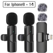 [Wireless Lavalier] Wireless Lavalier Microphone | Portable, Plug And Play, Suitable For Compatible With IPhone, IPad, Android, Lightning And USB-C, Audio And Video Recording, Live Streaming Interviews And Vlog Recording,[Wireless Lavalier Microphone] Wireless Lavalier Microphone | Clip-On For Lightning Compatible With IPhone IPad Android USB-C, Plug & Play, Audio Video Recording Live Streaming Interviews, Cordless - Black - View 12