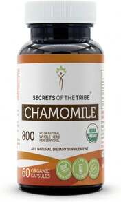Secrets Of The Tribe Chamomile USDA Organic 120 Capsules | High-Potency Herbal Supplement | Made With Vegetarian Capsules And Organic Chamomile (Matricaria Recutita) Dried Flower (120 Count) - Flavor NameA - 查看 1