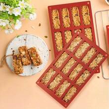 2pcs Non Stick Silicone Chocolate Mold Granola Bar Mold Candy Bar Mold For Baking Chocolate Energy Bars Protein Nutrition Cereal Bars Cheesecake