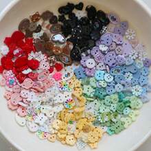 20/50/100pcs Colorful Plastic Cute Buttons, DIY Craft Decorative Buttons, Creative Scrapbooking Stickers, Assorted For Sweater, Cardigan, Shirt Sewing