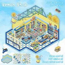 New Large Size DIY Scene Stickers, Adult Landscape Stickers, House Stickers, Scrapbooking Stickers, 3D Miniature House Micro Landscape Stickers, DIY Scrapbook Stickers, Landscape Stickers, Scenery Stickers, Notebook Stickers, Reusable, Multiple Sizes Available - Multicolor - View 8