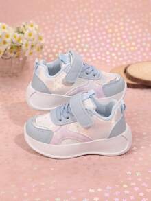2-10 Years Old Girls Glitter Butterfly Decor Hook And Loop Soft Bottom Comfortable Flat Shoes, Easy To Wear And Take Off, Glitter Patchwork Casual Sneakers, Non-Slip Durable Sole Low-Top Fashion Cute Non-Slip Skate Shoes, Suitable For Outdoor Sports, Walking, Home, School, Running, All Seasons