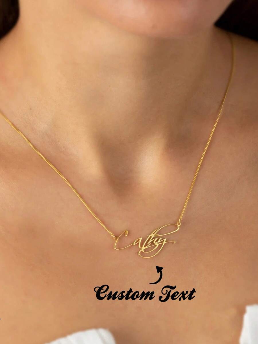 Spersonalizowane naszyjniki z imieniem dla kobiet, biżuteria modowa, zawieszki ze stali nierdzewnej z tabliczką znamionową, naszyjnik z prezentem dla najlepszego przyjaciela