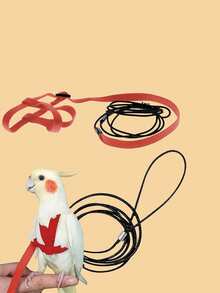 1 zestaw uprzęży i smyczy dla papugi, zabawka do nauki lotu dla zwierząt, odpowiednia do spacerów z ptakami na zewnątrz