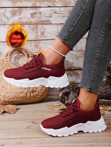 Botas cortas de estilo deportivo casual para mujer, con cordones, suela moldeada, botas de tobillo para exteriores, resistentes al frío y antideslizantes en invierno