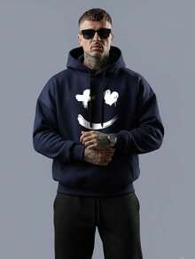 Men Hoodies - 藏蓝色 - 查看 1