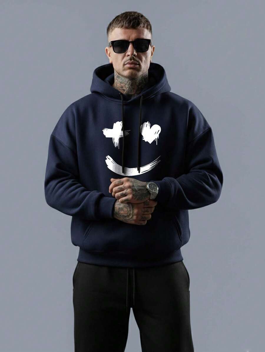 Men Hoodies - 藏蓝色 - 查看 1