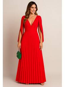 Women Dresses - Red - View 2